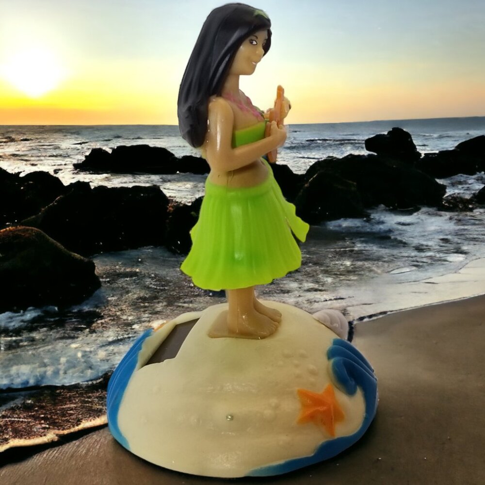 Hula Dancing Girl & Circus Lion Solar Powered Bobble Head Dashboard Decorations - Picture 6 of 14